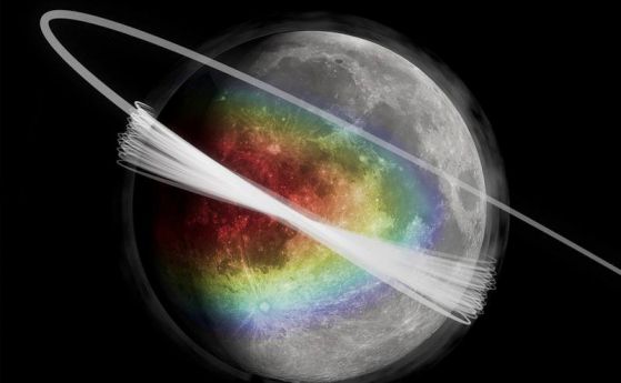 Луната е обгърната от постоянен гигантски облак прах