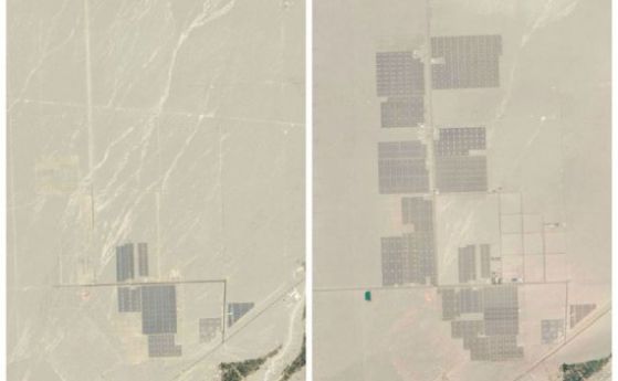 Китай строи първата си едромащабна соларна електроцентрала в пустинята Гоби