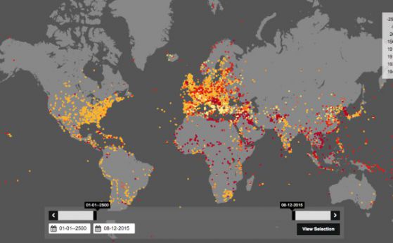 Създадоха интерактивна карта на битките в човешката история 