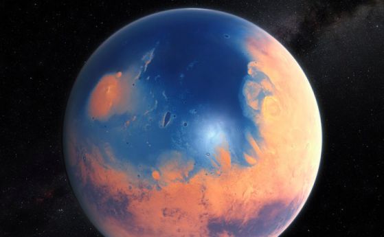 Марс някога е бил опустошаван от 50 м цунами (видео)