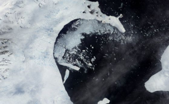 Пукнатина заплашва да откъсне от Антарктида огромен ледник (видео)