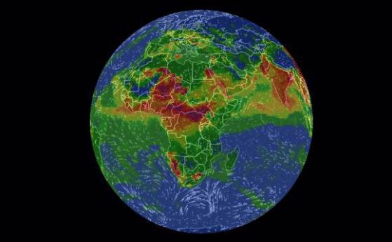 Колко е замърсен въздухът на Земята? (визуализация в реално време)