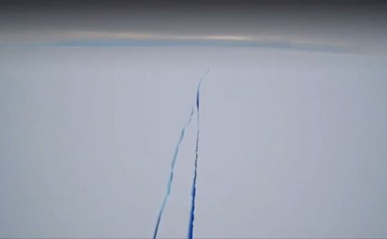 Публикувано е видео с гигантска пукнатина в Антарктика