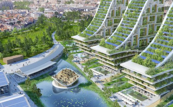 Архитект превръща индустриална зона в Брюксел в екологично чудо (галерия)