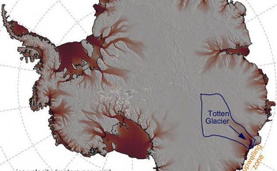 Най-големият ледник в Антарктида губи лед. Това може да покачи морското ниво над 3 м (видео)
