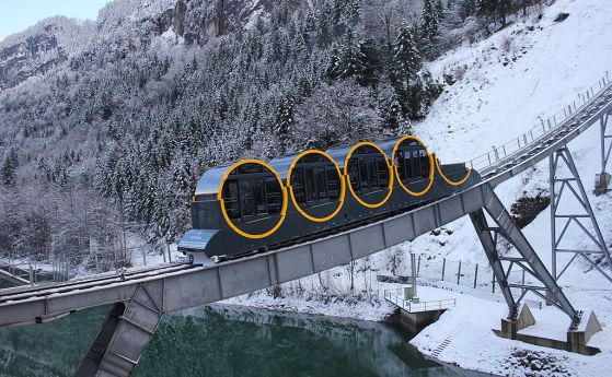 Най-стръмният влак в света потегли в Швейцария (снимки, видео)