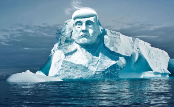 Изсичат лицето на Тръмп в ледник. Цял свят ще гледа как се топи (видео)