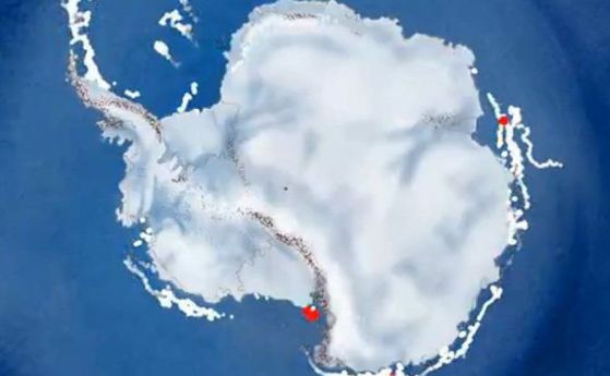 40 години движение на айсбергите в Антарктида в 50 секунди видео