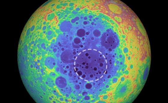 Учени откриха нещо неочаквано под гигантски кратер на Луната