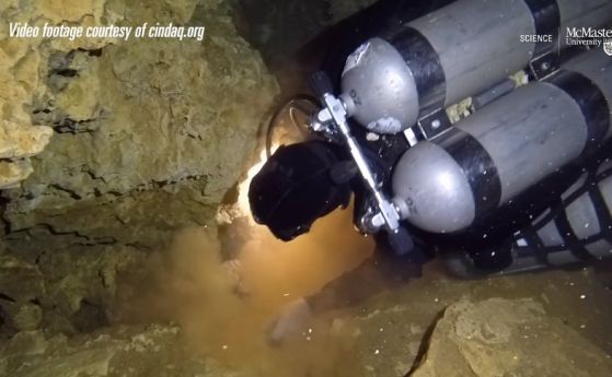Най-древната мина за охра е открита в потопена пещера в Мексико (видео)