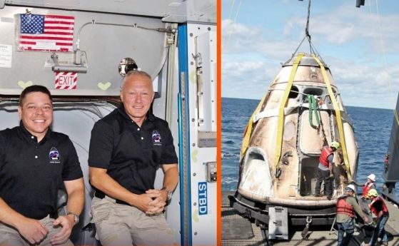SpaceX достави успешно астронавтите на НАСА обратно на Земята (видео, обновена)