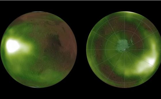 За първи път можем да видим тайнственото UV сияние в марсианската атмосфера (видео)
