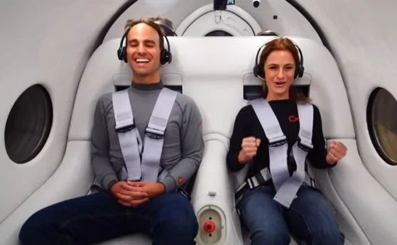 Пътници за първи път в тестов курс с Hyperloop на Virgin (видео)