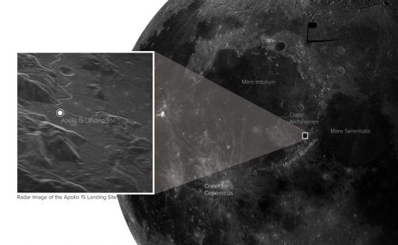 Наземен радиотелескоп засне мястото за кацане на американските астронавти на Луната