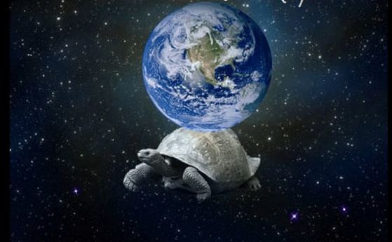Денят на Земята, която се носи на гърба на костенурка из космоса