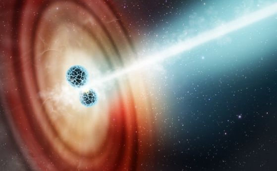 Илюзия е, че струята на сблъскващи се неутронни звезди е по-бърза от скоростта на светлината (видео)