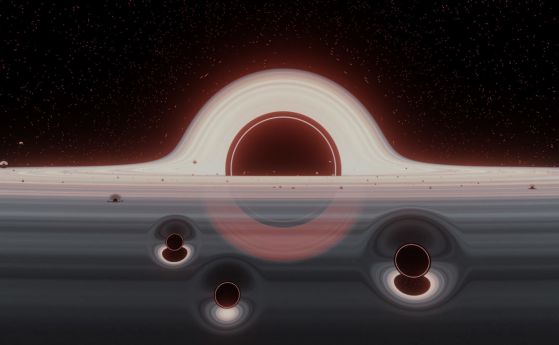 Хаотична тройна драма: Билярд с черни дупки в центровете на галактиките
