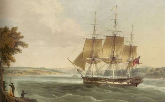 Тази картина от 1830 г. показва кораба 