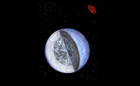 Звезда бяло джудже бавно се превръща в "космически диамант"