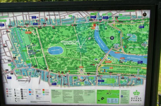 Карта на градините Кенсингтън