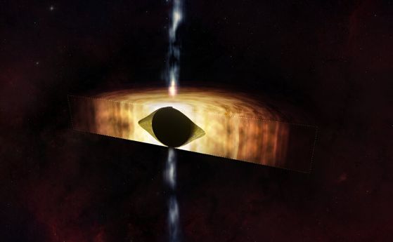 Черната дупка в Млечния път се върти толкова бързо, че спесква околното пространство
