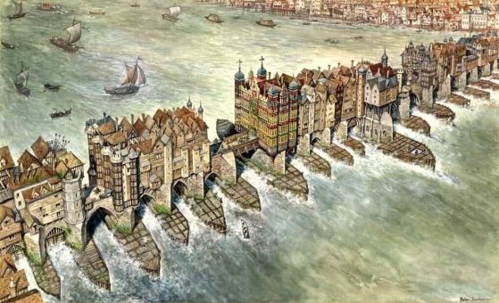 Илюстрация на стария лондонски мост