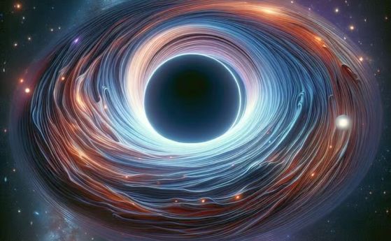 Визуализация на черна дупка от AI