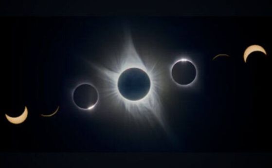 5 фази на пълното слънчево затъмнение