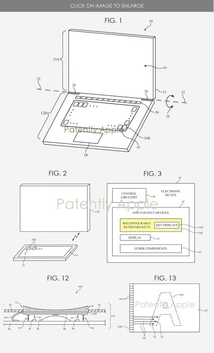 Apple патентова клавиатура с дисплей на всеки бутон