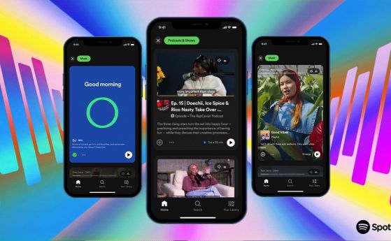 Spotify добавя вертикален скрол, подкасти и други нововъведения