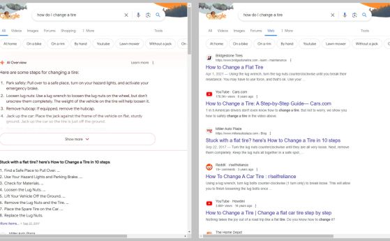 Google слага търсачката в отделна секция в своя Search