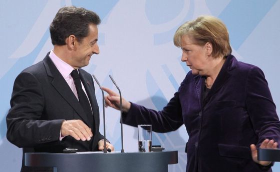 Саркози и Меркел на среща за еврото в Берлин Снимка:БГНЕС