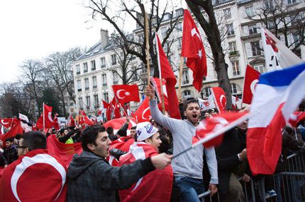 Турска демонстрация в Париж Снимка:БГНЕС