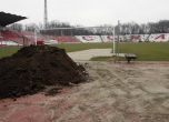 Балонът на стадион "Българска армия" се срути