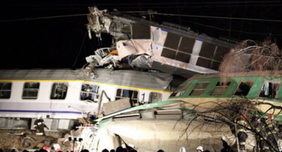 Влакова катастрофа в Полша. Снимка: БГНЕС