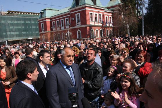 Бойко Борисов на празника на Кюстендил. Снимка: БГНЕС