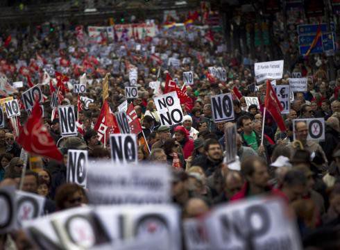 Протестно шествие на 1 май в Мадрид. Снимка:silas216