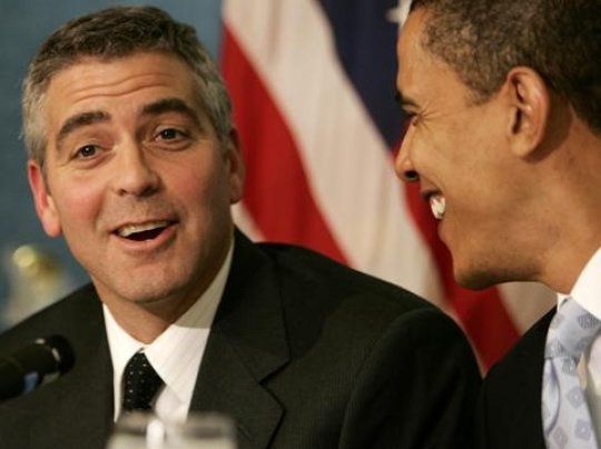 Джордж Клуни и Барак Обама, Снимка: Reuters
