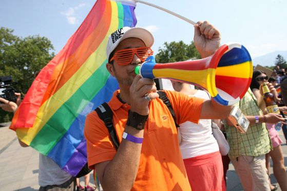 Гей парад в София на 30 юни 2012 г. Снимка: БГНЕС