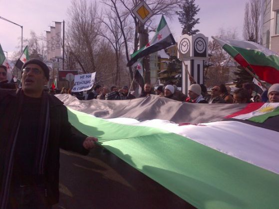 Протест на сирийската общност у нас, Снимка: БГНЕС