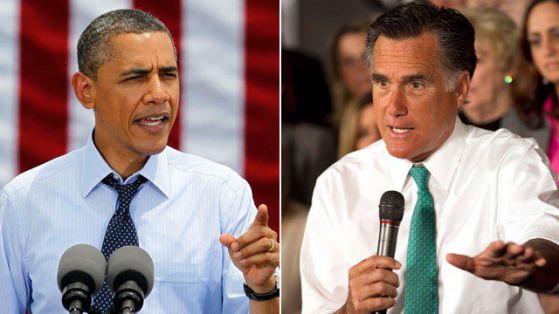 Барак Обама и Мит Ромни. Снимка: tominpaine