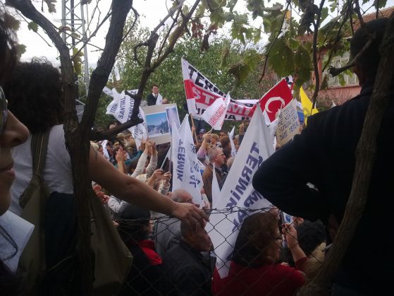 Протестът в Беандик през октомври. Снимка: Георги Сачев