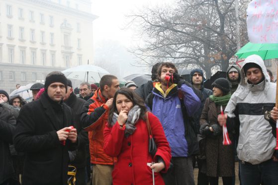 Протест на учените. Снимка: Сергей Антонов