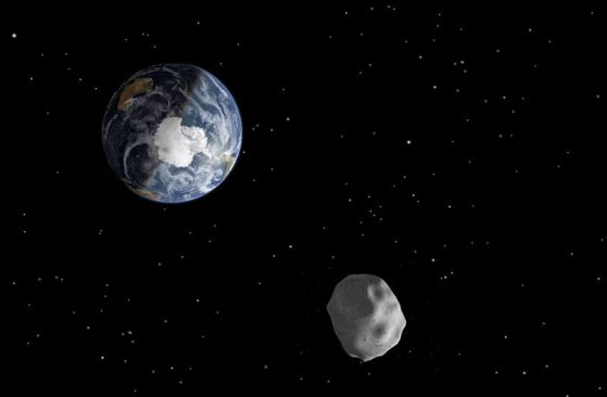 НАСА предава пряко преминаването на астероида 2012 DA14 в близост до Земята. Снимка: БГНЕС