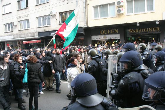 Протестът на 17 февруари в София. Снимка: Сергей Антонов
