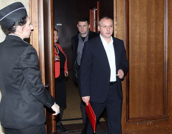 Сергей Станишев след срещата си със Сотир Цацаров. Снимка: БГНЕС