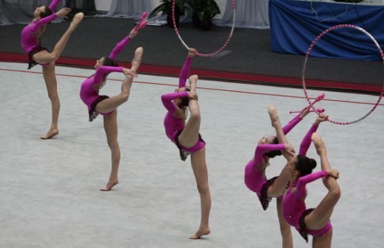 Българският ансамбъл по художествена гимнастика. Снимка: БГНЕС, архив