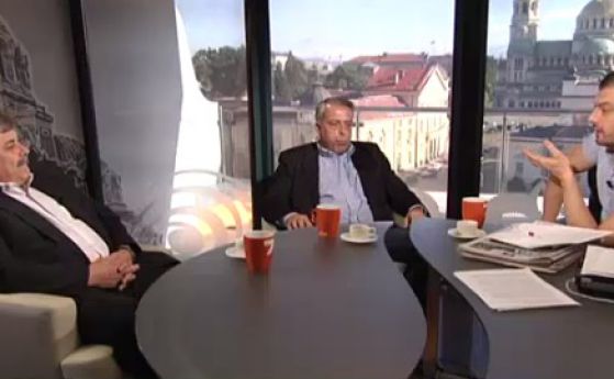 Емил Димитров и Иван Петров в студиото на ТВ7