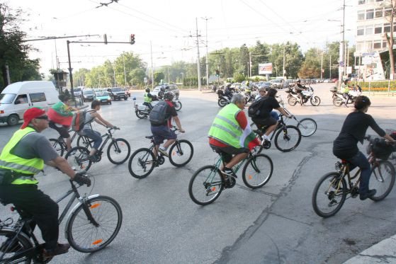 Протест с велосипеди в столицата Снимка: Архив/Сергей Антонов