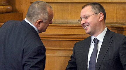 Бойко Борисов и Сергей Станишев в парламента. Снимка: БГНЕС